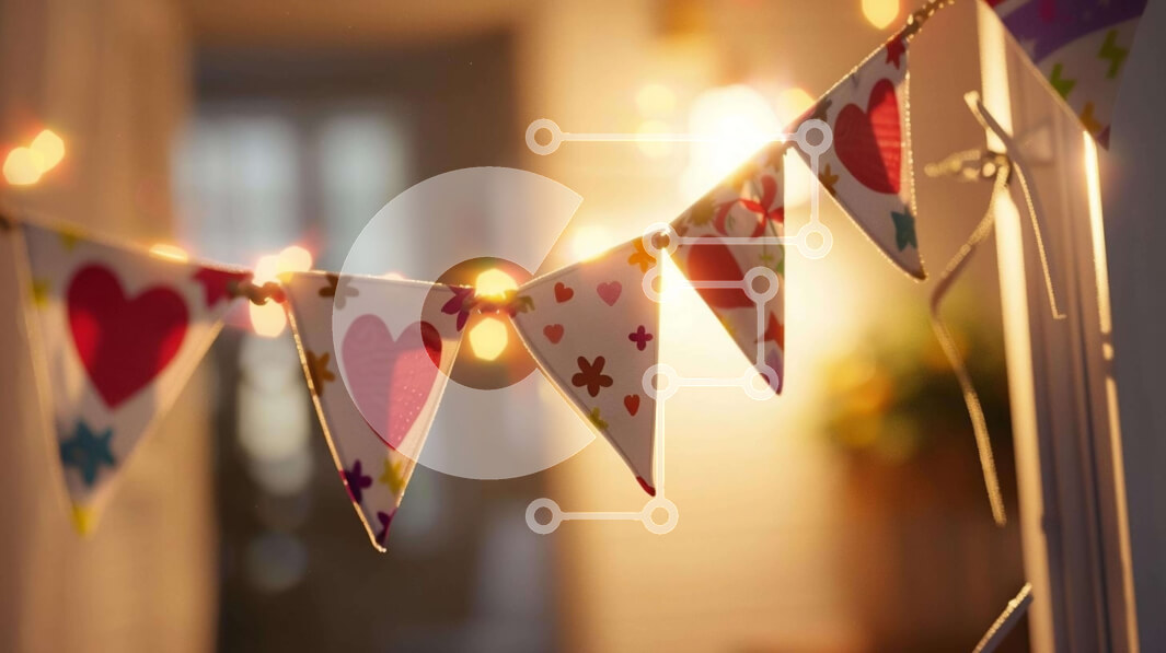 Intra Συλλεκτικό Ξύλινο Παζλ Plywood  4mm - Πολύχρωμα χάρτινα κορδόνια και εορταστική διακόσμηση Σε Ξύλινο Κουτί - Διαστάσεις Puzzle: 10x10 cm – 25 κομμάτια