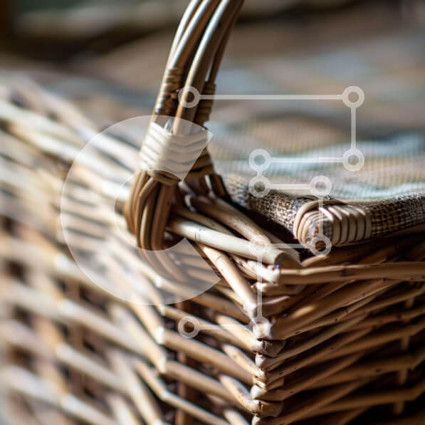 Intra Συλλεκτικό Ξύλινο Παζλ Plywood  4mm - Ψάθινο καλάθι Σε Ξύλινο Κουτί - Διαστάσεις: 10x10 cm – 25 κομμάτια