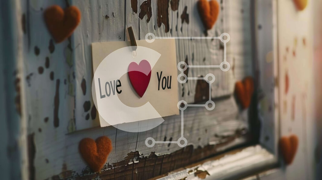 Σετ των 2 Intra Συλλεκτικό Ξύλινο Παζλ Plywood  4mm - Μήνυμα καρδιάς «Love You» σε χαρτί με διακοσμητικά καρδιάς Σε Ξύλινο Κουτί - Διαστάσεις: 10x10 cm – 25 κομμάτια