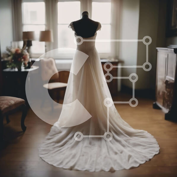 Σετ των 2 Intra Συλλεκτικό Ξύλινο Παζλ Plywood  4mm - Κομψό νυφικό που εμφανίζεται στο δωμάτιο Σε Ξύλινο Κουτί - Διαστάσεις: 10x10 cm – 25 κομμάτια