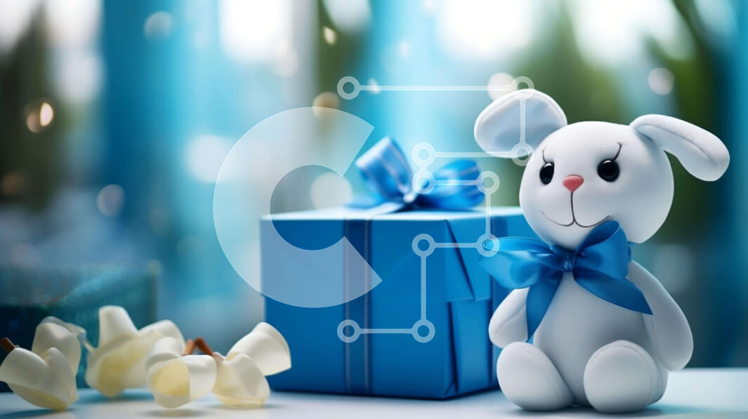 Intra Συλλεκτικό Ξύλινο Παζλ Plywood  4mm - Λευκό παιχνίδι λαγουδάκι δίπλα στην ανοιχτή μπλε συσκευασία δώρου Σε Ξύλινο Κουτί - Διαστάσεις: 10x10 cm – 25 κομμάτια