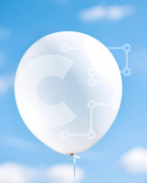 Intra Συλλεκτικό Ξύλινο Παζλ Plywood  4mm - Λευκό μπαλόνι που επιπλέει στον ουρανό Σε Ξύλινο Κουτί - Διαστάσεις Puzzle: 10x10 cm – 25 κομμάτια