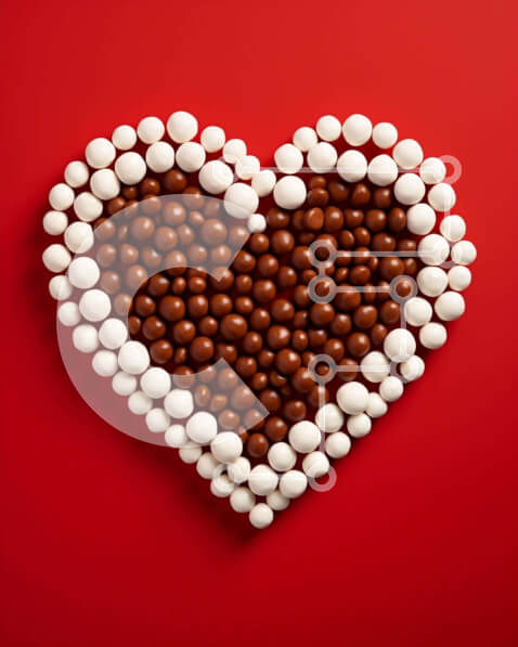 Intra Συλλεκτικό Ξύλινο Παζλ Plywood  4mm - Γλυκιά σοκολατένια σύνθεση σε σχήμα καρδιάς για ειδικές περιστάσεις Σε Ξύλινο Κουτί - Διαστάσεις: 10x10 cm – 25 κομμάτια