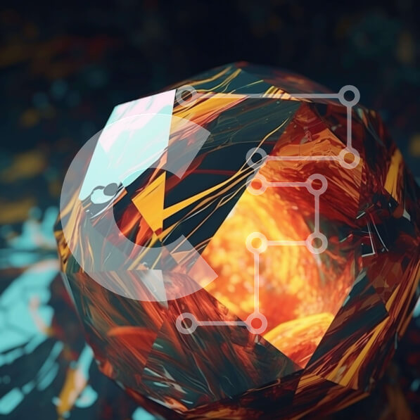 Intra Συλλεκτικό Ξύλινο Παζλ Plywood  4mm - Αφηρημένο έργο τέχνης με σχήμα φλογερό διαμαντιού Σε Ξύλινο Κουτί - Διαστάσεις Puzzle: 10x10 cm – 25 κομμάτια