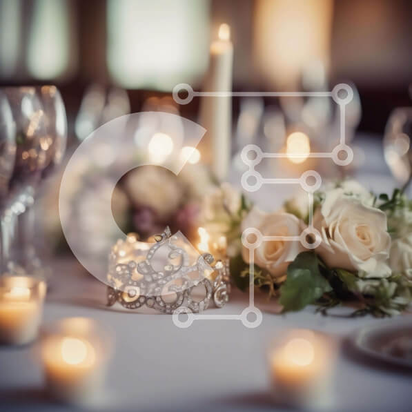 Intra Συλλεκτικό Ξύλινο Παζλ Plywood  4mm - Κομψό τραπέζι με τριαντάφυλλα, κεριά και στέμμα Σε Ξύλινο Κουτί - Διαστάσεις: 10x10 cm – 25 κομμάτια