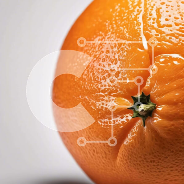 Σετ των 2 Intra Συλλεκτικό Ξύλινο Παζλ Plywood  4mm - Κοντινό πλάνο του φρεσκοστυμμένου πορτοκαλιού με σταγονίδια νερού Σε Ξύλινο Κουτί - Διαστάσεις: 10x10 cm – 25 κομμάτια