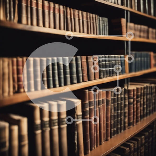 Intra Συλλεκτικό Ξύλινο Παζλ Plywood  4mm - Vintage βιβλιοθήκη με σειρές από παλιά βιβλία Σε Ξύλινο Κουτί - Διαστάσεις Puzzle: 10x10 cm – 25 κομμάτια