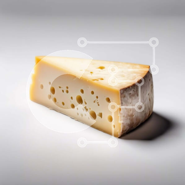 Σετ των 2 Intra Συλλεκτικό Ξύλινο Παζλ Plywood  4mm - Τυρί τσένταρ με τρύπες σε υπόλευκο φόντο Σε Ξύλινο Κουτί - Διαστάσεις: 10x10 cm – 25 κομμάτια