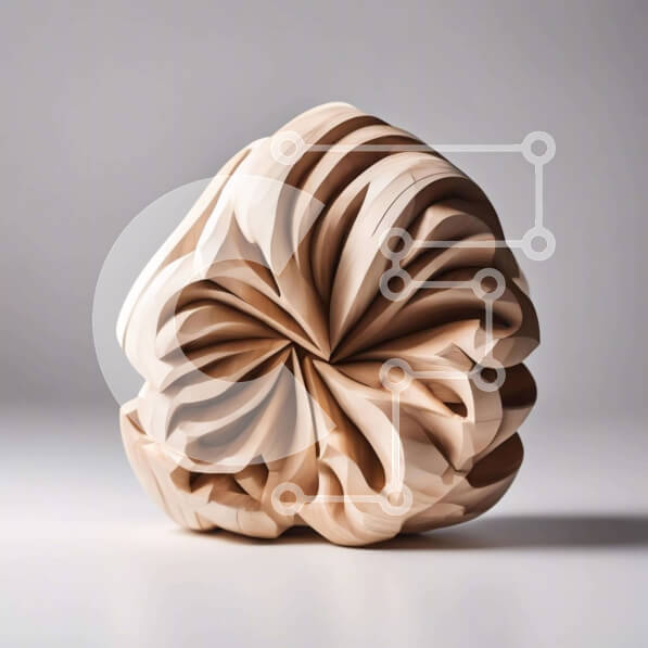 Intra Συλλεκτικό Ξύλινο Παζλ Plywood  4mm - Ξύλινο ανάποδο γλυπτό λουλουδιών σε λευκό φόντο Σε Ξύλινο Κουτί - Διαστάσεις Puzzle: 10x10 cm – 25 κομμάτια