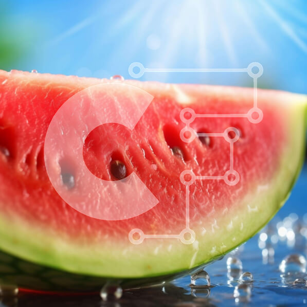 Σετ των 2 Intra Συλλεκτικό Ξύλινο Παζλ Plywood  4mm - Φέτα καρπούζι με σταγόνες νερού Σε Ξύλινο Κουτί - Διαστάσεις: 10x10 cm – 25 κομμάτια