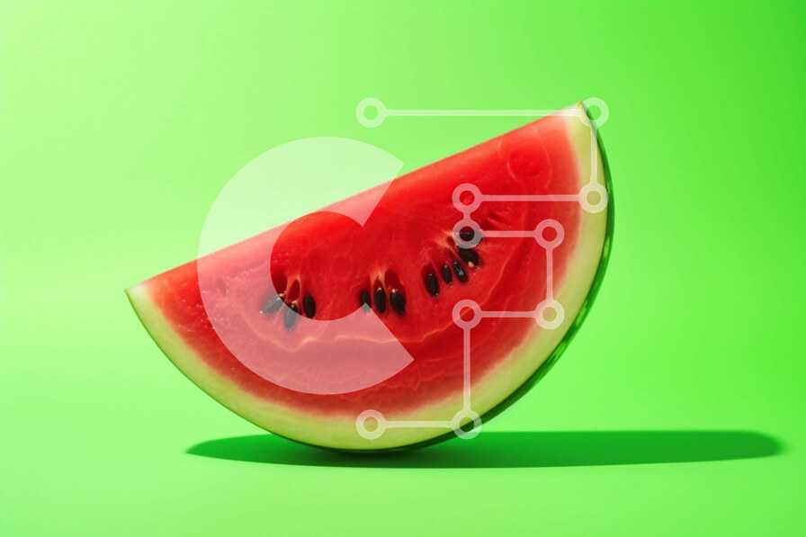 Σετ των 2 Intra Συλλεκτικό Ξύλινο Παζλ Plywood  4mm - Φέτα καρπούζι σε πορτοκαλί φόντο Σε Ξύλινο Κουτί - Διαστάσεις: 10x10 cm – 25 κομμάτια