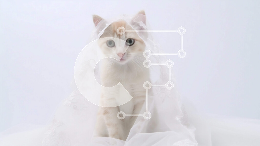 Σετ των 2 Intra Συλλεκτικό Ξύλινο Παζλ Plywood  4mm - Περίεργη πορτοκαλί γάτα καλυμμένη με λευκό ύφασμα κοιτώντας ψηλά Σε Ξύλινο Κουτί - Διαστάσεις: 10x10 cm – 25 κομμάτια