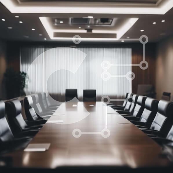 Intra Συλλεκτικό Ξύλινο Παζλ Plywood  4mm - Κενή αίθουσα συνεδριάσεων με ξύλινο τραπέζι Σε Ξύλινο Κουτί - Διαστάσεις Puzzle: 10x10 cm – 25 κομμάτια