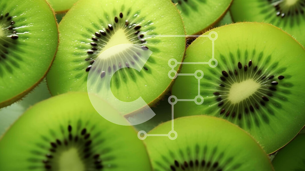 Σετ των 2 Intra Συλλεκτικό Ξύλινο Παζλ Plywood  4mm - Σύνθεση σε φέτες φρούτων ακτινίδιο Σε Ξύλινο Κουτί - Διαστάσεις: 10x10 cm – 25 κομμάτια