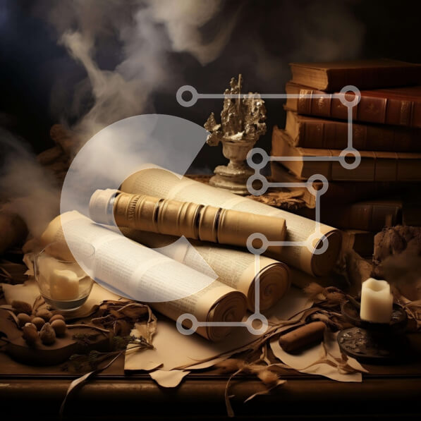 Intra Συλλεκτικό Ξύλινο Παζλ Plywood  4mm - Μαγευτικά βιβλία και σκηνή με κεριά Σε Ξύλινο Κουτί - Διαστάσεις: 10x10 cm – 25 κομμάτια