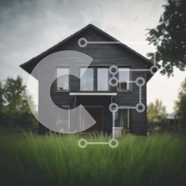 Intra Συλλεκτικό Ξύλινο Παζλ Plywood  4mm - Καλοδιατηρημένο Black House Σε Ξύλινο Κουτί - Διαστάσεις Puzzle: 10x10 cm – 25 κομμάτια