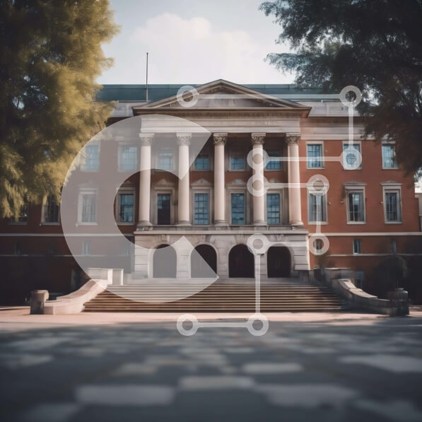 Intra Συλλεκτικό Ξύλινο Παζλ Plywood  4mm - Μεγάλο κτίριο με κολώνες και σκαλοπάτια Σε Ξύλινο Κουτί - Διαστάσεις Puzzle: 10x10 cm – 25 κομμάτια