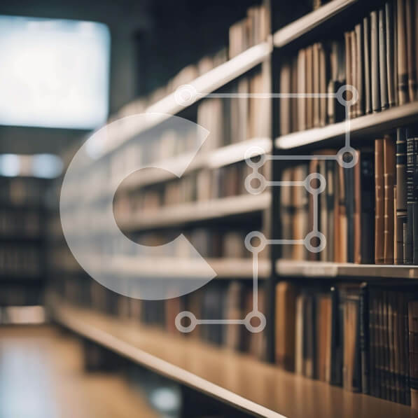 Intra Συλλεκτικό Ξύλινο Παζλ Plywood  4mm - Σκηνή βιβλιοθήκης: Σειρές από ράφια και διάφορα βιβλία Σε Ξύλινο Κουτί - Διαστάσεις Puzzle: 10x10 cm – 25 κομμάτια