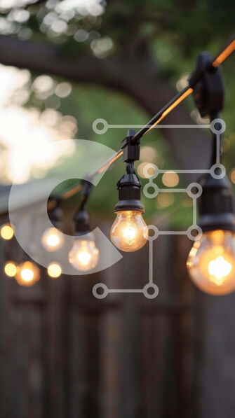 Intra Συλλεκτικό Ξύλινο Παζλ Plywood  4mm - Σειρά λαμπτήρων εξωτερικού χώρου σε περιβάλλον πάρκου Σε Ξύλινο Κουτί - Διαστάσεις Puzzle: 10x10 cm – 25 κομμάτια