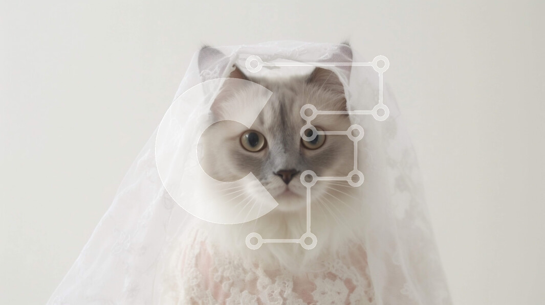 Intra Συλλεκτικό Ξύλινο Παζλ Plywood  4mm - Γάτα με λευκό νυφικό Σε Ξύλινο Κουτί - Διαστάσεις: 10x10 cm – 25 κομμάτια