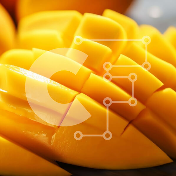 Σετ των 2 Intra Συλλεκτικό Ξύλινο Παζλ Plywood  4mm - Κοντινό πλάνο ανάμικτες φέτες μάνγκο Σε Ξύλινο Κουτί - Διαστάσεις: 10x10 cm – 25 κομμάτια