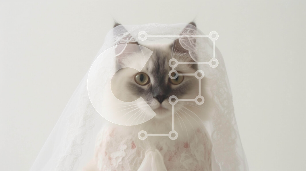 Intra Συλλεκτικό Ξύλινο Παζλ Plywood  4mm - Γάτα με λευκό πέπλο γάμου Σε Ξύλινο Κουτί - Διαστάσεις Puzzle: 10x10 cm – 25 κομμάτια