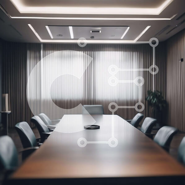 Intra Συλλεκτικό Ξύλινο Παζλ Plywood  4mm - Αίθουσα συνεδριάσεων με τραπέζι, καρέκλες και βάζο Σε Ξύλινο Κουτί - Διαστάσεις Puzzle: 10x10 cm – 25 κομμάτια