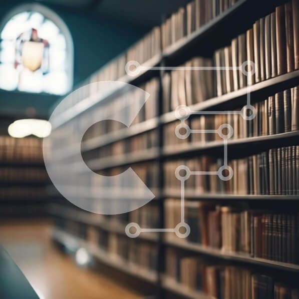 Intra Συλλεκτικό Ξύλινο Παζλ Plywood  4mm - Γαλήνια βιβλιοθήκη με σειρές βιβλίων Σε Ξύλινο Κουτί - Διαστάσεις Puzzle: 10x10 cm – 25 κομμάτια