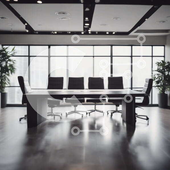 Intra Συλλεκτικό Ξύλινο Παζλ Plywood  4mm - Χώρος γραφείου με τραπέζι συνεδριάσεων Σε Ξύλινο Κουτί - Διαστάσεις Puzzle: 10x10 cm – 25 κομμάτια