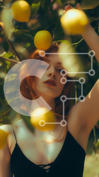 Σετ των 2 Intra Συλλεκτικό Ξύλινο Παζλ Plywood  4mm - Γυναίκα στον πορτοκαλί οπωρώνα Σε Ξύλινο Κουτί - Διαστάσεις: 10x10 cm – 25 κομμάτια