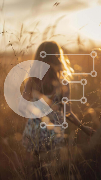 Σετ των 2 Intra Συλλεκτικό Ξύλινο Παζλ Plywood  4mm - Γυναίκα που περπατά στο χωράφι στο ηλιοβασίλεμα Σε Ξύλινο Κουτί - Διαστάσεις: 10x10 cm – 25 κομμάτια