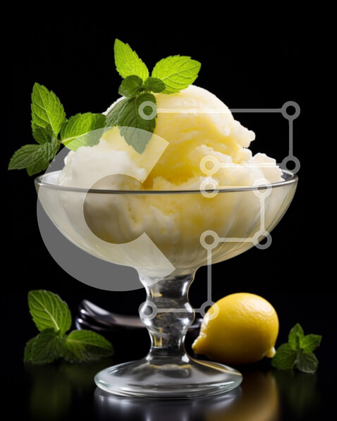 Σετ των 2 Intra Συλλεκτικό Ξύλινο Παζλ Plywood  4mm - Δροσιστικό επιδόρπιο με παγωτό λεμόνι σε γυάλινο μπολ Σε Ξύλινο Κουτί - Διαστάσεις: 10x10 cm – 25 κομμάτια