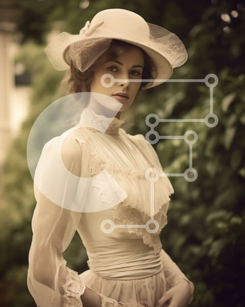 Intra Συλλεκτικό Ξύλινο Παζλ Plywood  4mm - Κομψή γυναίκα που ποζάρει με τα δέντρα στο φόντο Σε Ξύλινο Κουτί - Διαστάσεις Puzzle: 10x10 cm – 25 κομμάτια