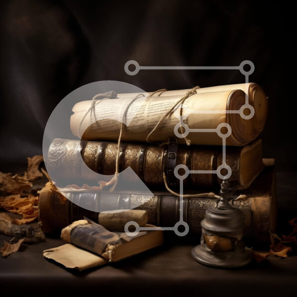 Intra Συλλεκτικό Ξύλινο Παζλ Plywood  4mm - Vintage στοίβα από παλιά βιβλία, φανάρι και αποξηραμένα φύλλα Σε Ξύλινο Κουτί - Διαστάσεις Puzzle: 10x10 cm – 25 κομμάτια