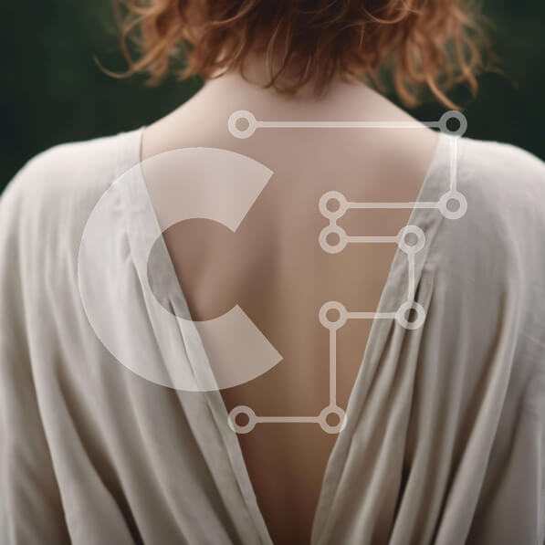 Σετ των 2 Intra Συλλεκτικό Ξύλινο Παζλ Plywood  4mm - Γυναίκα με καστανοκόκκινα μαλλιά και λευκό φόρεμα σε εξωτερικούς χώρους Σε Ξύλινο Κουτί - Διαστάσεις: 10x10 cm – 25 κομμάτια