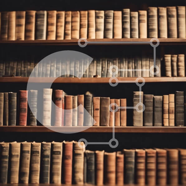 Intra Συλλεκτικό Ξύλινο Παζλ Plywood  4mm - Ιστορική βιβλιοθήκη με σειρές παλαιών βιβλίων Σε Ξύλινο Κουτί - Διαστάσεις Puzzle: 10x10 cm – 25 κομμάτια