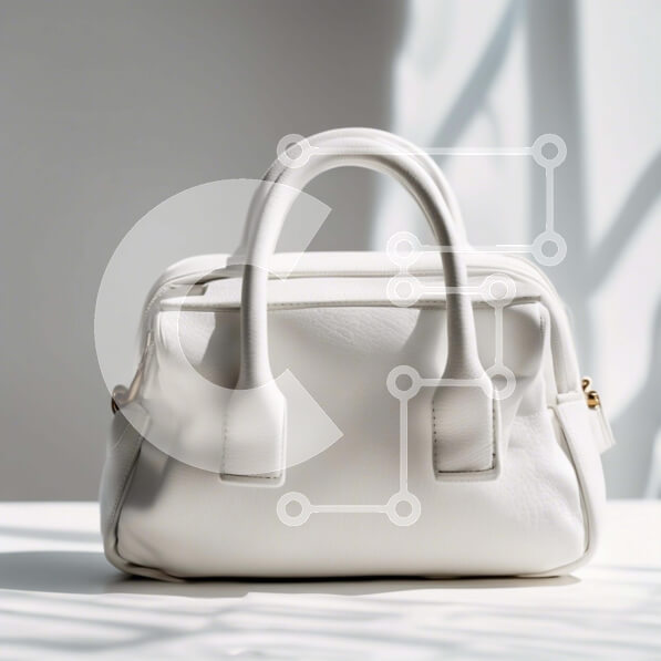 Σετ των 2 Intra Συλλεκτικό Ξύλινο Παζλ Plywood  4mm - Λευκή τσάντα στο τραπέζι με το φως του ήλιου Σε Ξύλινο Κουτί - Διαστάσεις: 10x10 cm – 25 κομμάτια