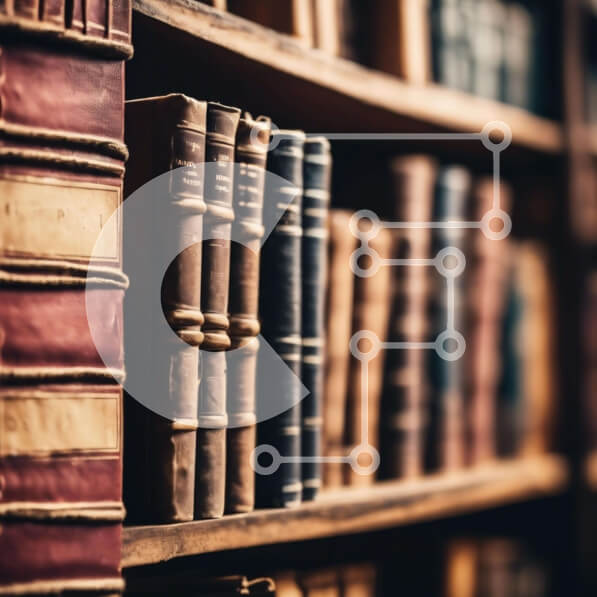 Intra Συλλεκτικό Ξύλινο Παζλ Plywood  4mm - Παλιά βιβλία σε ξύλινα ράφια Σε Ξύλινο Κουτί - Διαστάσεις Puzzle: 10x10 cm – 25 κομμάτια