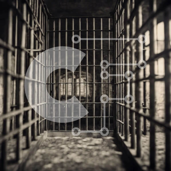 Intra Συλλεκτικό Ξύλινο Παζλ Plywood  4mm - Κελλί φυλακής με μεταλλικές ράβδους και τούβλα Σε Ξύλινο Κουτί - Διαστάσεις Puzzle: 10x10 cm – 25 κομμάτια