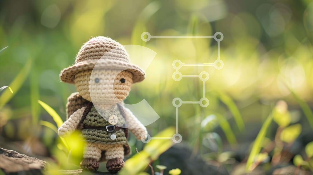 Intra Συλλεκτικό Ξύλινο Παζλ Plywood  4mm - Παιχνίδι με κροσέ στη φύση Σε Ξύλινο Κουτί - Διαστάσεις: 10x10 cm – 25 κομμάτια