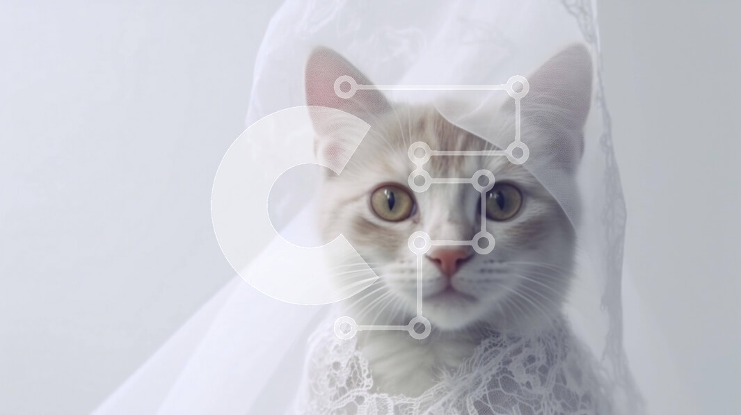 Σετ των 2 Intra Συλλεκτικό Ξύλινο Παζλ Plywood  4mm - Γάτα ντυμένη με λευκό ύφασμα για γάμο Σε Ξύλινο Κουτί - Διαστάσεις: 10x10 cm – 25 κομμάτια