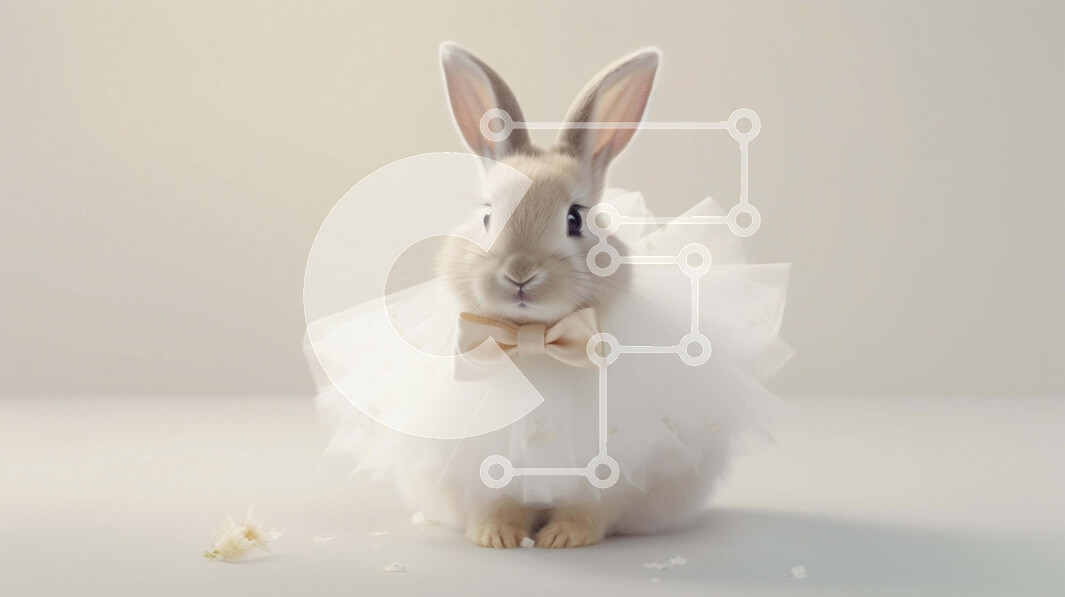 Intra Συλλεκτικό Ξύλινο Παζλ Plywood  4mm - Κομψό κουνελάκι με λευκό Tutu και παπιγιόν Σε Ξύλινο Κουτί - Διαστάσεις: 10x10 cm – 25 κομμάτια