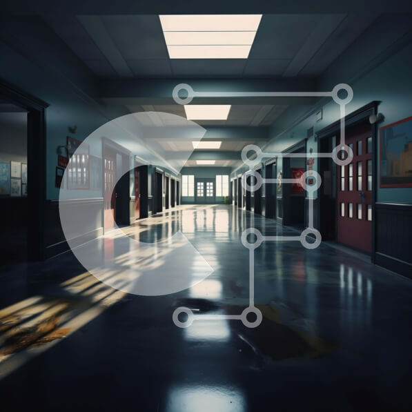 Intra Συλλεκτικό Ξύλινο Παζλ Plywood  4mm - Άδειος διάδρομος με παράθυρα Σε Ξύλινο Κουτί - Διαστάσεις Puzzle: 10x10 cm – 25 κομμάτια