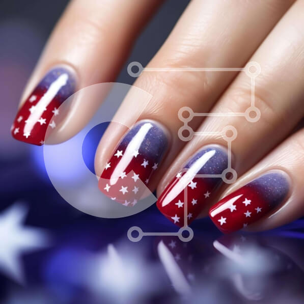 Σετ των 2 Intra Συλλεκτικό Ξύλινο Παζλ Plywood  4mm - Patriotic Nail Art για τις 4 Ιουλίου, τα Χριστούγεννα ή την ημέρα του Αγίου Βαλεντίνου Σε Ξύλινο Κουτί - Διαστάσεις: 10x10 cm – 25 κομμάτια