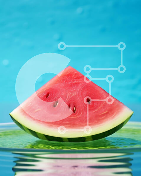 Σετ των 2 Intra Συλλεκτικό Ξύλινο Παζλ Plywood  4mm - Φέτα καρπούζι που επιπλέει στο νερό Σε Ξύλινο Κουτί - Διαστάσεις: 10x10 cm – 25 κομμάτια