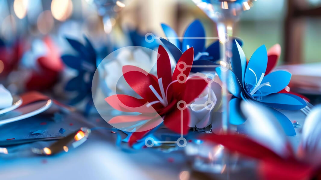 Intra Συλλεκτικό Ξύλινο Παζλ Plywood  4mm - Εορταστικό τραπέζι με χάρτινα λουλούδια Σε Ξύλινο Κουτί - Διαστάσεις Puzzle: 10x10 cm – 25 κομμάτια