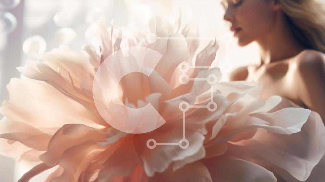 Intra Συλλεκτικό Ξύλινο Παζλ Plywood  4mm - Ξανθιά γυναίκα με ροζ λουλούδι και φυσαλίδες Σε Ξύλινο Κουτί - Διαστάσεις Puzzle: 10x10 cm – 25 κομμάτια