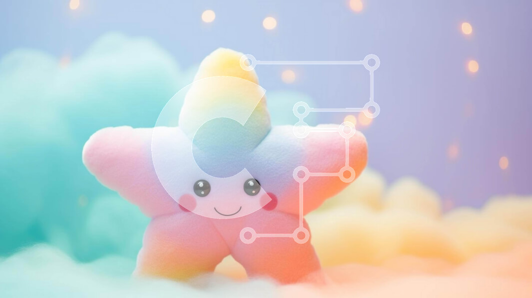 Intra Συλλεκτικό Ξύλινο Παζλ Plywood  4mm - Πολύχρωμο βελούδινο παιχνίδι σε σχήμα αστεριού στα σύννεφα Σε Ξύλινο Κουτί - Διαστάσεις Puzzle: 10x10 cm – 25 κομμάτια