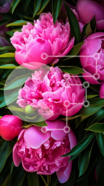 Σετ των 2 Intra Συλλεκτικό Ξύλινο Παζλ Plywood  4mm - Μπουκέτο με ροζ παιώνιες Σε Ξύλινο Κουτί - Διαστάσεις: 10x10 cm – 25 κομμάτια