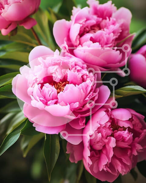 Intra Συλλεκτικό Ξύλινο Παζλ Plywood  4mm - Μπουκέτο με ροζ παιώνιες σε ανοιχτό βάζο Σε Ξύλινο Κουτί - Διαστάσεις: 10x10 cm – 25 κομμάτια